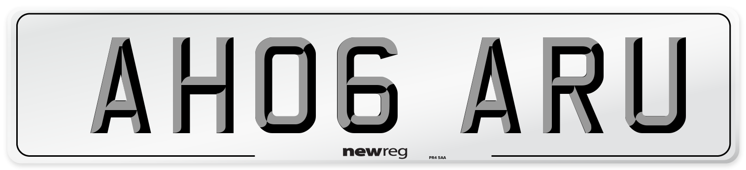 AH06 ARU Number Plate from New Reg